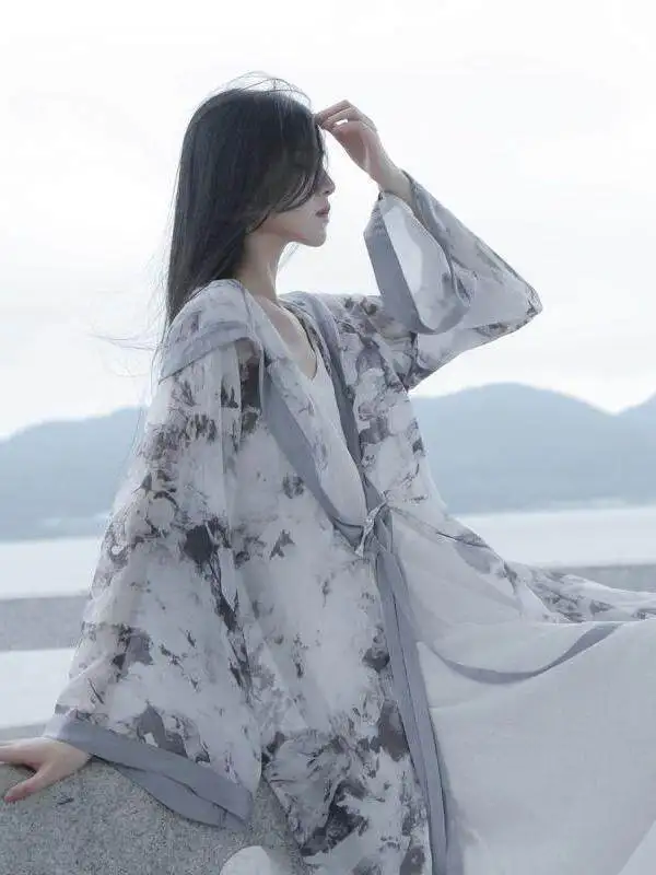 plus Size 300 Pounds Chinese Ink Painting Hooded Women's Summer Outerwear Transparent Shawl Cardigan UV Protection Long Sleeve
plus Size 300 Pounds Chinese Ink Painting Hooded Women's Summer Outerwear Transparent Shawl Cardigan UV Protection Long Sleeve