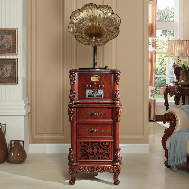 Classical phonograph living room decorative cabinet vinyl record player
Classical phonograph living room decorative cabinet vinyl record player