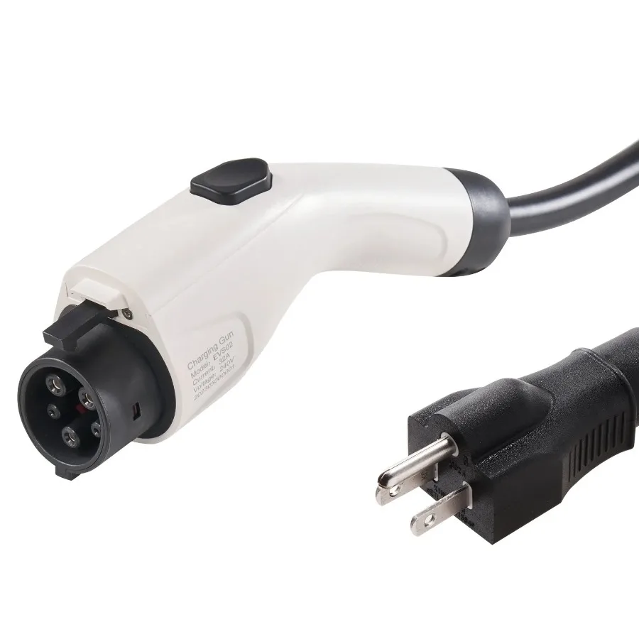 Level 1+2 Portable EV Charger 16 Amp 120V or 240V Electric Vehicle Charger with 28-Foot Charging Cable NEMA 6-20P Plug NEMA 5-
Level 1+2 Portable EV Charger 16 Amp 120V or 240V Electric Vehicle Charger with 28-Foot Charging Cable NEMA 6-20P Plug NEMA 5-