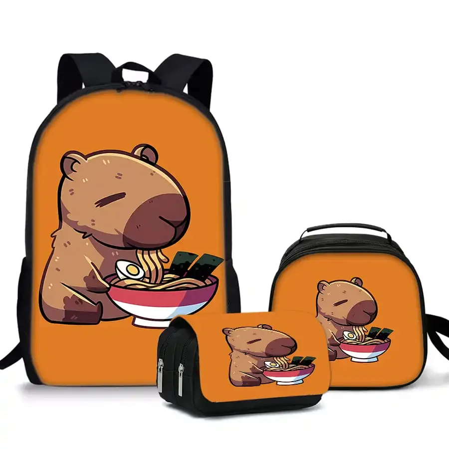 3 Pcs Set Kapibala Round Lunch Bags ,Flip Pencil Bags ,School Bags For Boy And Girls Best Gifts 3D Cartoon Backpack For Children
3 Pcs Set Kapibala Round Lunch Bags ,Flip Pencil Bags ,School Bags For Boy And Girls Best Gifts 3D Cartoon Backpack For Children