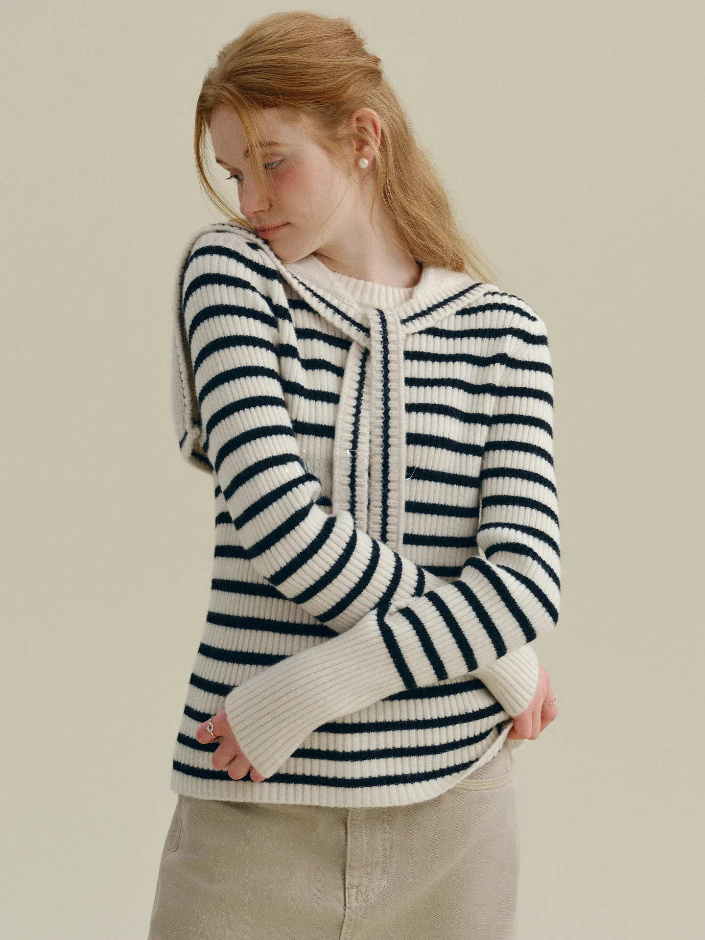 Rina Berry Wool Blend Striped Knitwear Navy Collar Two-Piece Design College Sle Women's Faion Warm Long Sve Casual Top
Rina Berry Wool Blend Striped Knitwear Navy Collar Two-Piece Design College Sle Women's Faion Warm Long Sve Casual Top