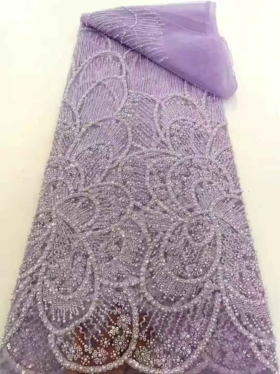 2026 High Quality French Lace Fabric African Beaded Embroidered Nigerian Sequins Tulle 5 Yards for Sewing Party Dresses
2026 High Quality French Lace Fabric African Beaded Embroidered Nigerian Sequins Tulle 5 Yards for Sewing Party Dresses