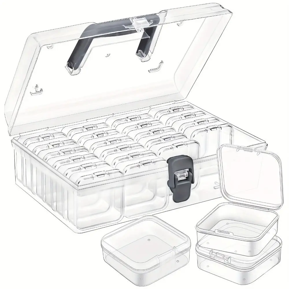 Household 24-grid Screw Storage Box Square Plastic Bead Organizer Box Portable Transparent Clear Containers Boxes
Household 24-grid Screw Storage Box Square Plastic Bead Organizer Box Portable Transparent Clear Containers Boxes