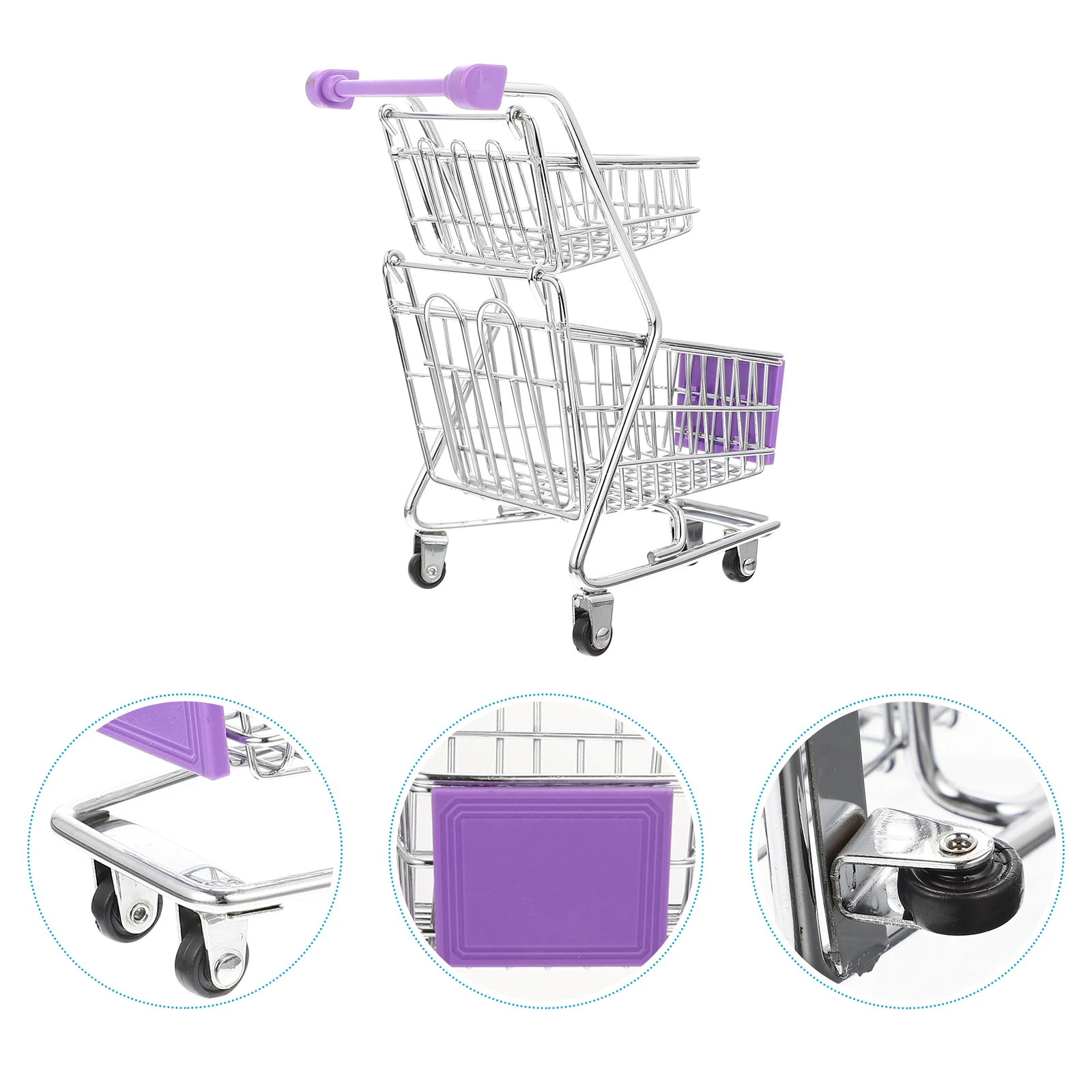 Mini Shopping Cart Realistic Toddler Storage Double Layer Trolley Toys Miniature for Alloy
Mini Shopping Cart Realistic Toddler Storage Double Layer Trolley Toys Miniature for Alloy