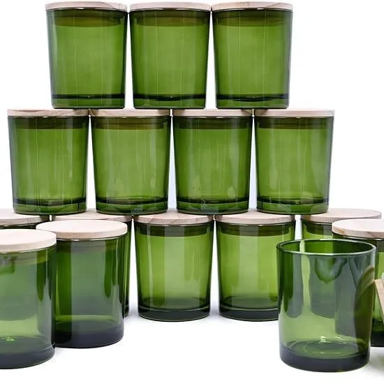Green Glass Candle Holder with Wooden Lid, Tealight Candles Holder Glass (Set of 5), Dinning & Christmas Table Centerpiece
Green Glass Candle Holder with Wooden Lid, Tealight Candles Holder Glass (Set of 5), Dinning & Christmas Table Centerpiece