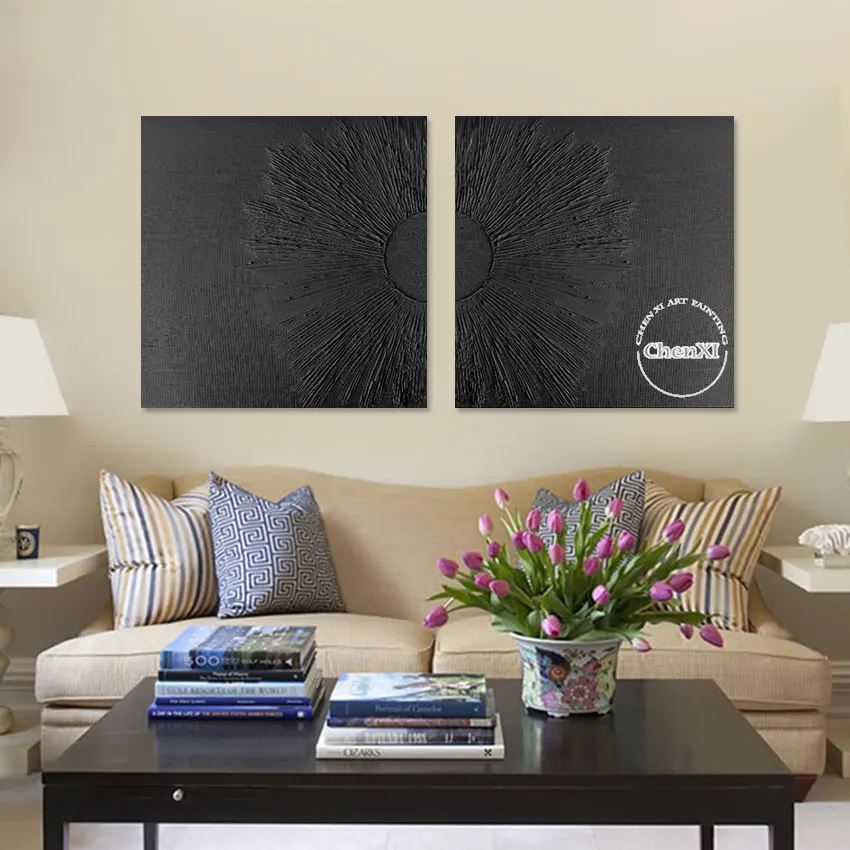 2PCS Canvas Picture 100% Hand-painted Black Thickness Acrylic Paitnings Living Room Wall Fashion Decorative Item Large Hotel
2PCS Canvas Picture 100% Hand-painted Black Thickness Acrylic Paitnings Living Room Wall Fashion Decorative Item Large Hotel