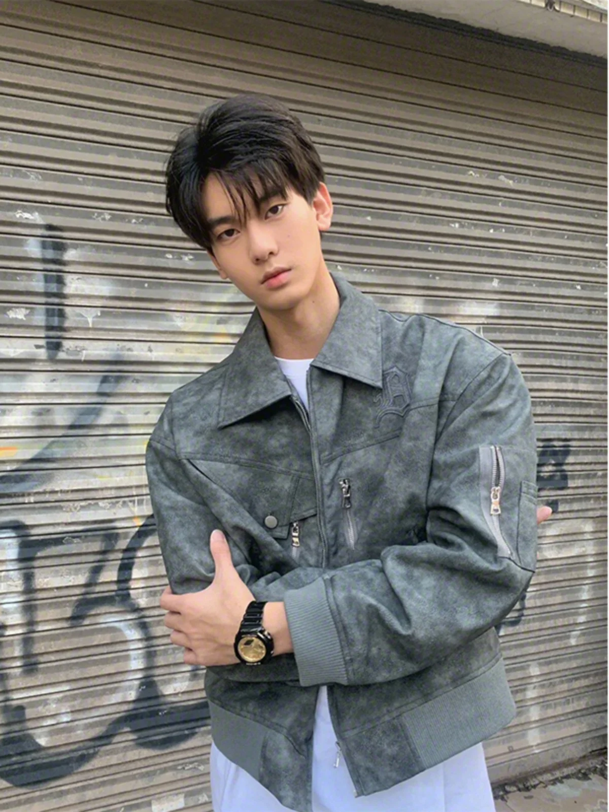 Cleanfit Suede Short Jacket Men's Autumnal Trendy Brand High-End Pad Shoulder Collarless Pilot Jacket Loose Fit Youthful Popular
Cleanfit Suede Short Jacket Men's Autumnal Trendy Brand High-End Pad Shoulder Collarless Pilot Jacket Loose Fit Youthful Popular