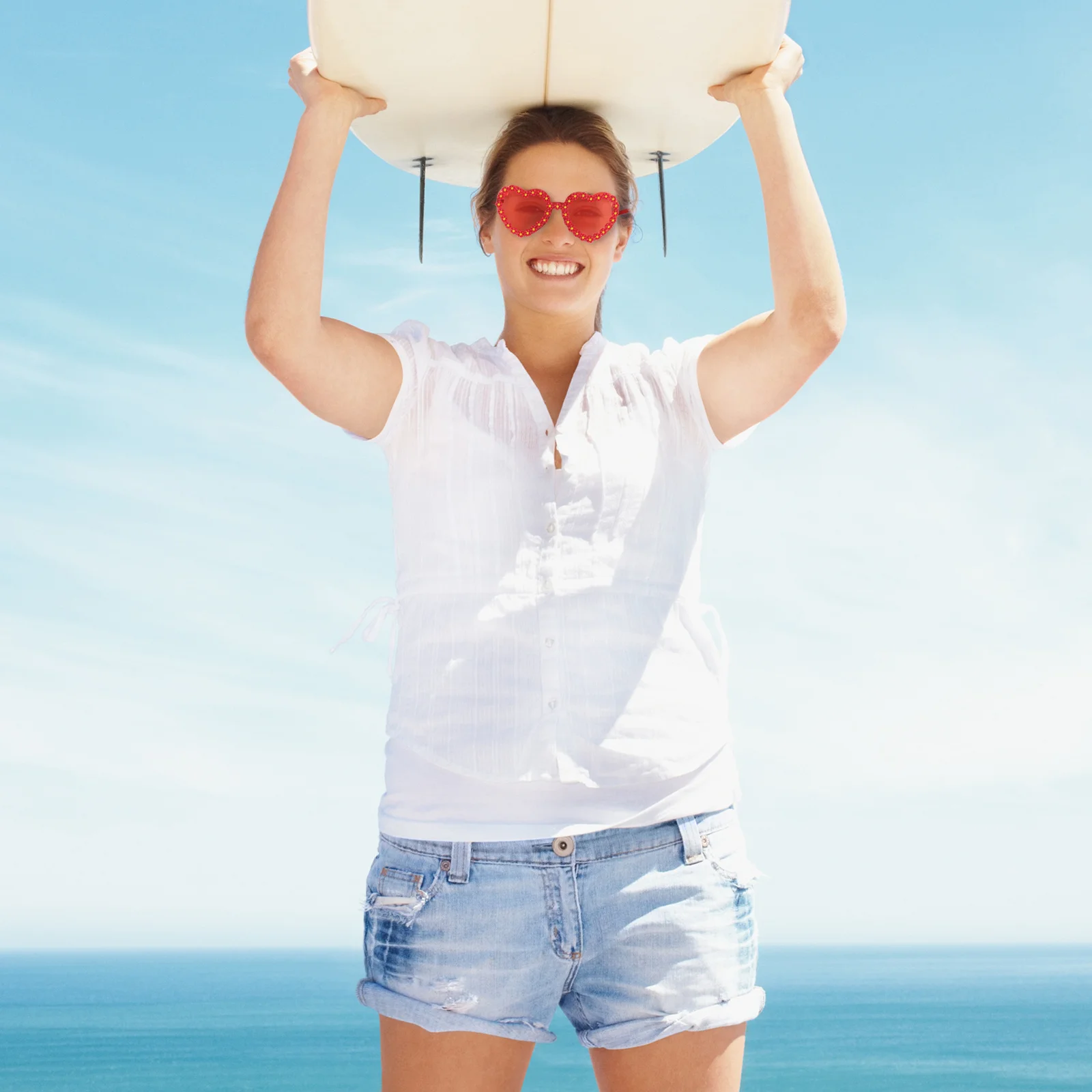 1pc Sunglasses For Women Red Fashion Summer Uv Protection Lightweight Heart Shaped Sunglasses Durable Sun Glasses Eyewear
1pc Sunglasses For Women Red Fashion Summer Uv Protection Lightweight Heart Shaped Sunglasses Durable Sun Glasses Eyewear