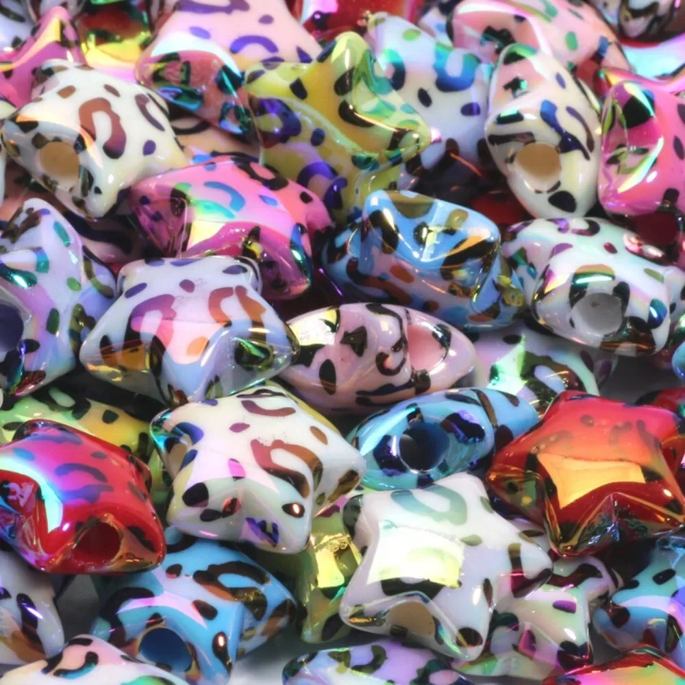 10pcs 15mm Mixed Color Leopard Print Star Shaped Acrylic Beads For Diy Bracelet, Necklace And Jewelry Making
10pcs 15mm Mixed Color Leopard Print Star Shaped Acrylic Beads For Diy Bracelet, Necklace And Jewelry Making