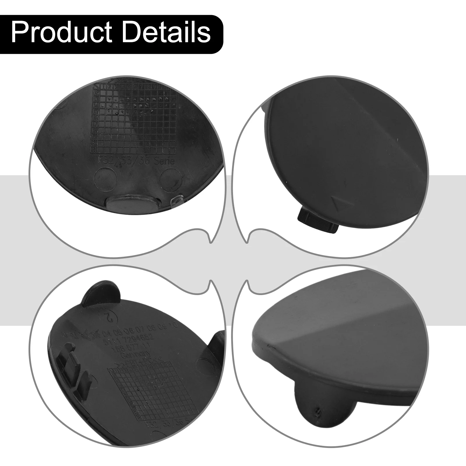 Tow Hook Cover Cap Tow Hook Hole Cap Clip-On Attachment Easy To Install High Quality Plastic For BMW 4 Series 2014-2019
Tow Hook Cover Cap Tow Hook Hole Cap Clip-On Attachment Easy To Install High Quality Plastic For BMW 4 Series 2014-2019