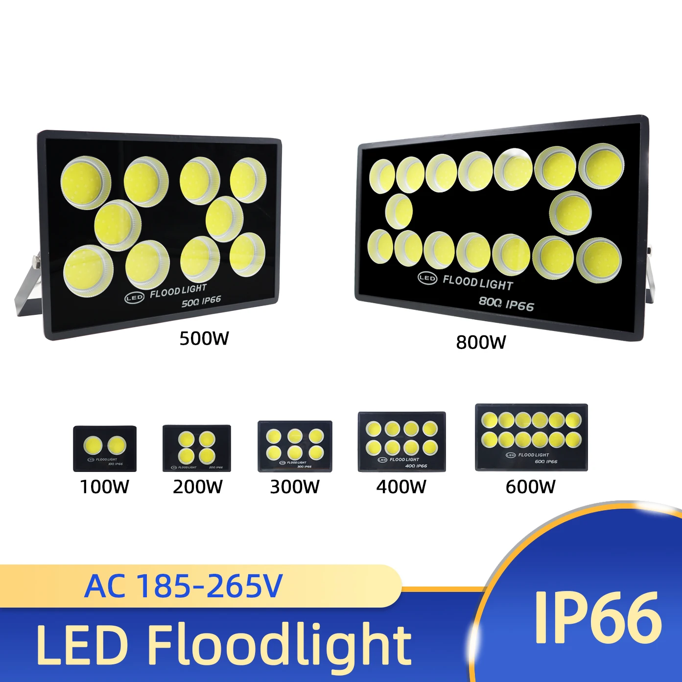 LED Flood Light 100W 200W 300W 220V Garden Outdoor IP66 Waterproof Reflector Spotlight Street Light Wall Lamp Lighting
LED Flood Light 100W 200W 300W 220V Garden Outdoor IP66 Waterproof Reflector Spotlight Street Light Wall Lamp Lighting