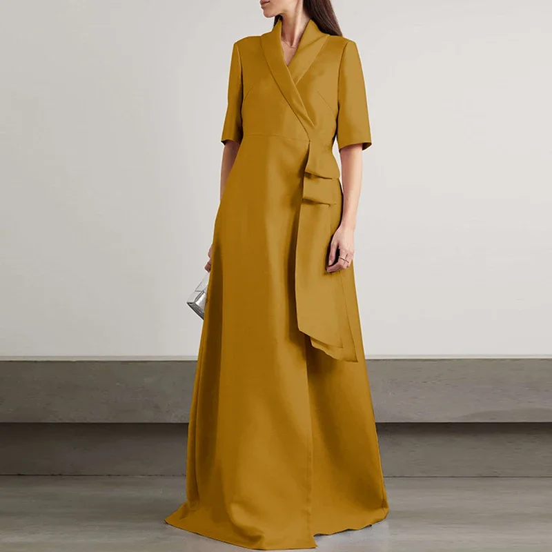 Robe Sexy V Neck Draped Party Dress Women 2024 Spring Solid A-Line Bohemian Long Dress Summer Short Sleeve Loose Lady Maxi Dress
Robe Sexy V Neck Draped Party Dress Women 2024 Spring Solid A-Line Bohemian Long Dress Summer Short Sleeve Loose Lady Maxi Dress