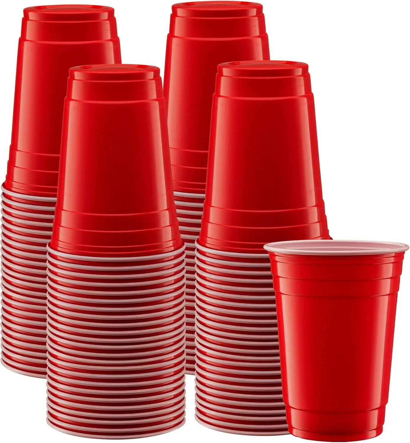 Disposable Plastic Red Cups 18 oz - 100 Count for Parties & Everyday Use
Disposable Plastic Red Cups 18 oz - 100 Count for Parties & Everyday Use