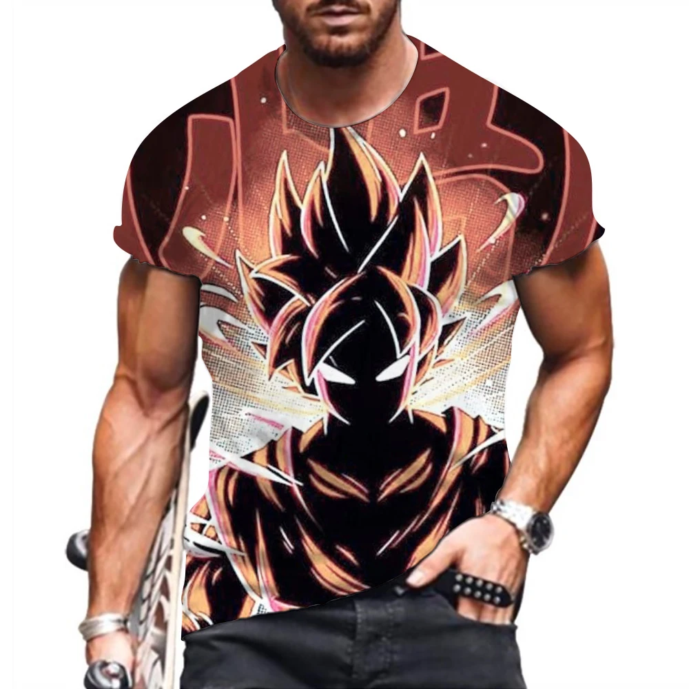 Fashion Men's T-shirt Harajuku Style Dragon Ball Z Goku Short Sleeve Tops Y2k Clothing High Quality Trend Shirts New Streetwear 
Fashion Men's T-shirt Harajuku Style Dragon Ball Z Goku Short Sleeve Tops Y2k Clothing High Quality Trend Shirts New Streetwear