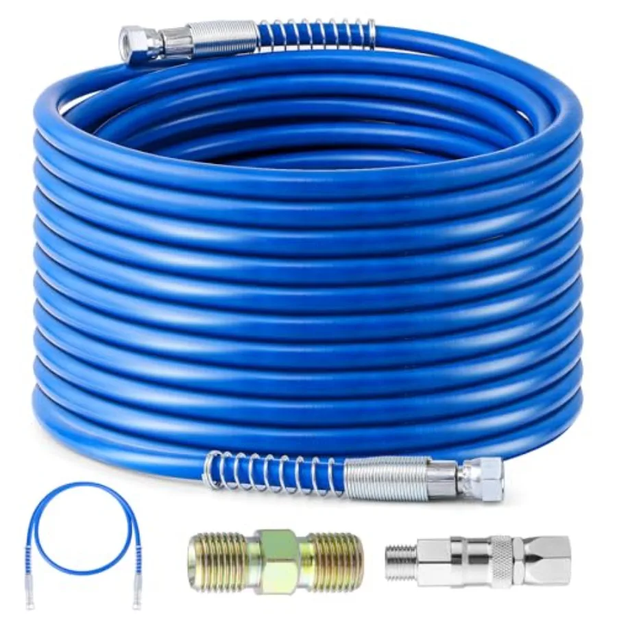 66Feet x 1/4" NPT Airless Paint Sprayer Hose, 8500PSI High Pressure Airless Paint Spray Hose with 5Feet Whip Hose and 1/4" Hose
66Feet x 1/4" NPT Airless Paint Sprayer Hose, 8500PSI High Pressure Airless Paint Spray Hose with 5Feet Whip Hose and 1/4" Hose