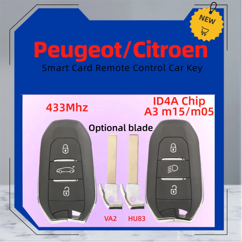 Jingyuqin для Citroen/Peugeot A3 m15/m05 3 кнопки 433 МГц ID4A чип VA2/HU83 дополнительные лезвия смарт-карта с дистанционным управлением автомобильный ключ
Jingyuqin для Citroen/Peugeot A3 m15/m05 3 кнопки 433 МГц ID4A чип VA2/HU83 дополнительные лезвия смарт-карта с дистанционным управлением автомобильный ключ