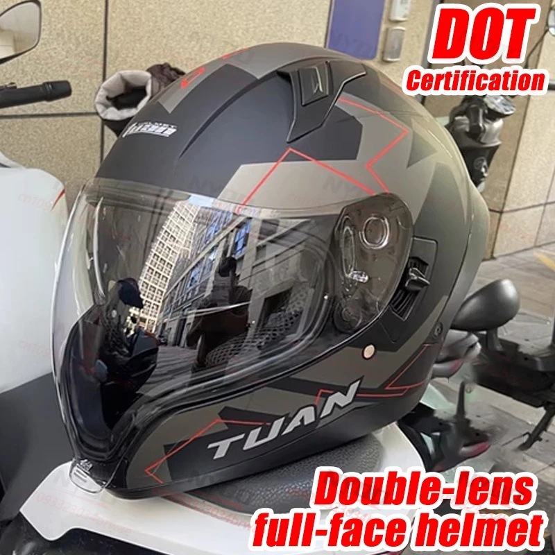 New Flip Up Motorcycle Helmet Lightweight Double Lenses Full Face Helmet for Men Women All Seasons DOT Certiication Casco Moto
New Flip Up Motorcycle Helmet Lightweight Double Lenses Full Face Helmet for Men Women All Seasons DOT Certiication Casco Moto