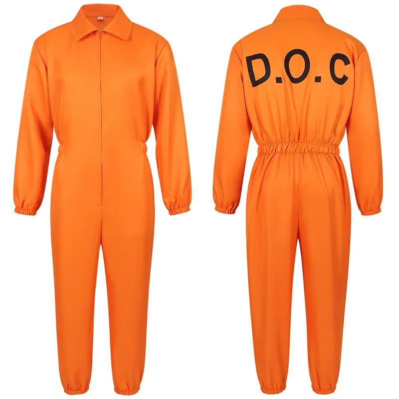 Prisoner Costume Men Orange Jumpsuit Halloween Cosplay Anime Jail Bird Dress up Outfit Stage Performance Wear 2025
Prisoner Costume Men Orange Jumpsuit Halloween Cosplay Anime Jail Bird Dress up Outfit Stage Performance Wear 2025