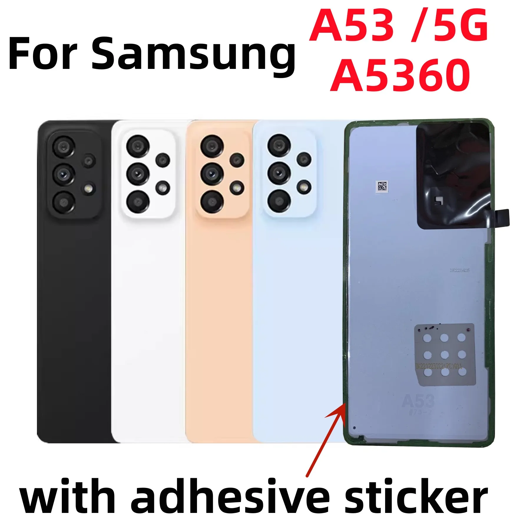 Задняя крышка, стеклянная Замена для Samsung Galaxy A53 A5360, задняя крышка аккумулятора, задняя крышка корпуса
Задняя крышка, стеклянная Замена для Samsung Galaxy A53 A5360, задняя крышка аккумулятора, задняя крышка корпуса