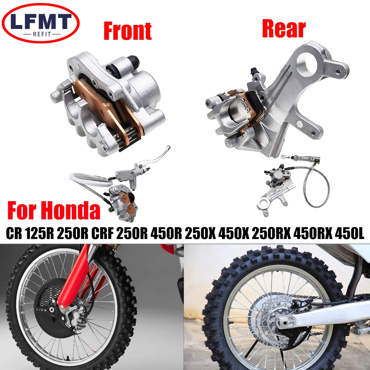 Front Rear Brake Pump Assembly Hydraulic Caliper Oil Hose For Honda CR 125R/250R CRF 250R 450R 250X 450X For Kayo T4 T6 K6 MX6
Front Rear Brake Pump Assembly Hydraulic Caliper Oil Hose For Honda CR 125R/250R CRF 250R 450R 250X 450X For Kayo T4 T6 K6 MX6