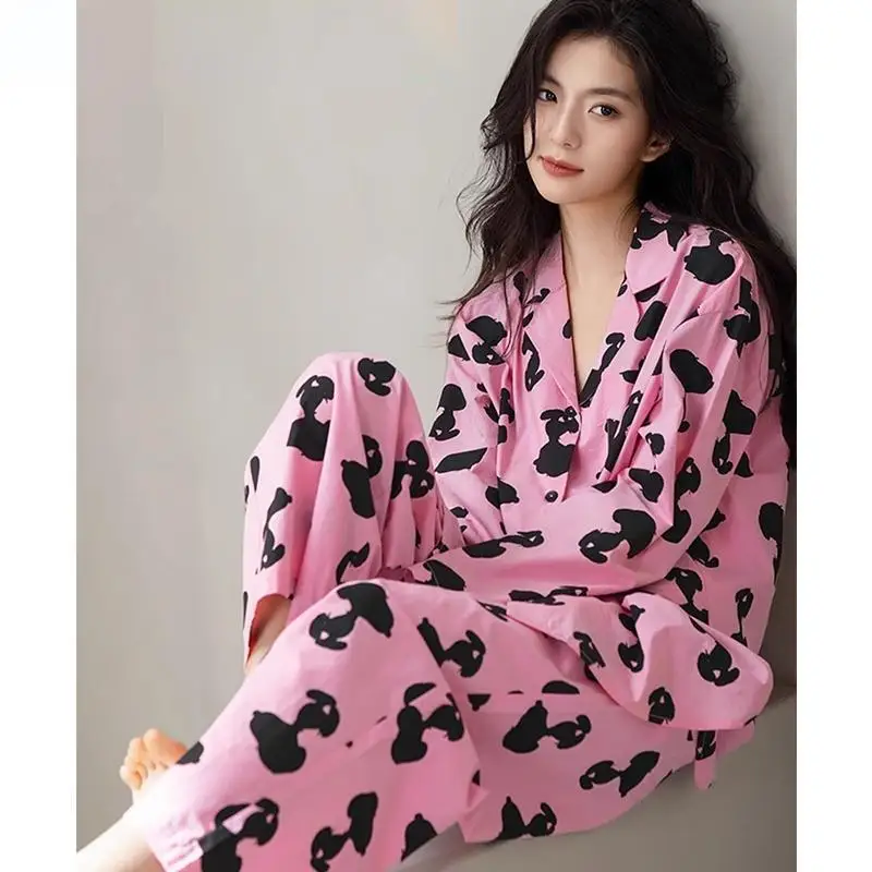 Новинка, женская пижама Snoopy, весенне-осенняя мягкая хлопковая одежда для отдыха с длинным рукавом, милый кардиган, костюм для отдыха, подарок на день рождения для девочек
Новинка, женская пижама Snoopy, весенне-осенняя мягкая хлопковая одежда для отдыха с длинным рукавом, милый кардиган, костюм для отдыха, подарок на день рождения для девочек