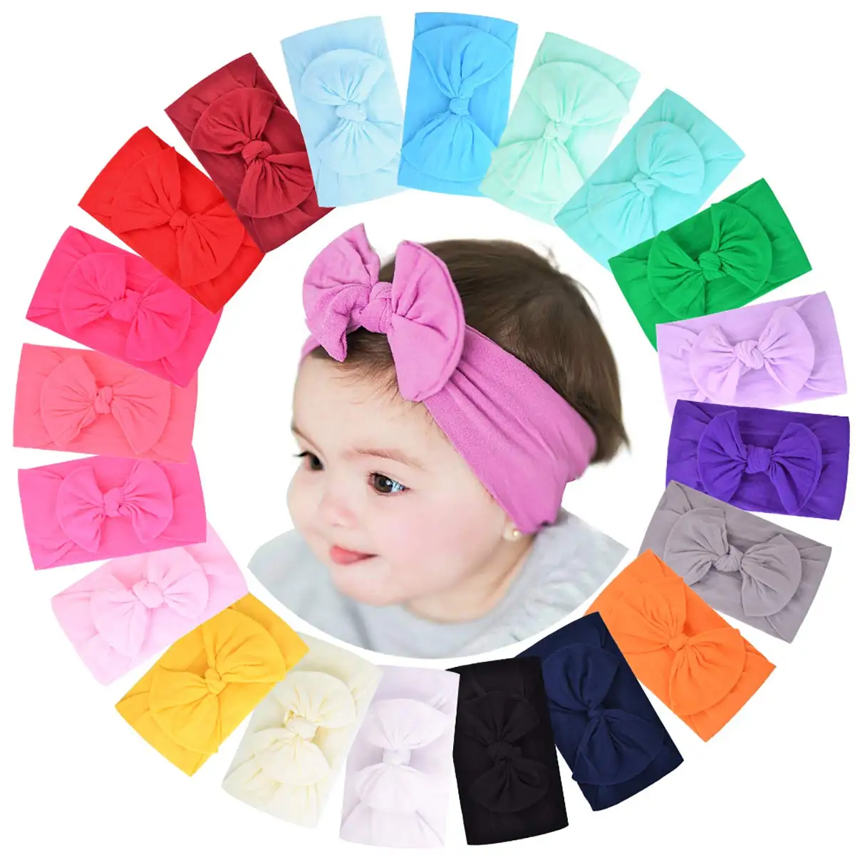 20pcs Baby Girls Nylon Headbands Turban Hair Bows Elastic Hair Accessories for Kids Toddlers Infants Newborn
20pcs Baby Girls Nylon Headbands Turban Hair Bows Elastic Hair Accessories for Kids Toddlers Infants Newborn