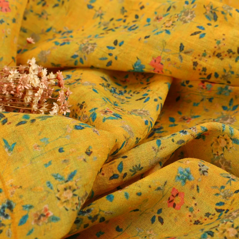 High-end pure natural ramie tela Floret printing tissus Loose gown skirt cheongsam fabric
High-end pure natural ramie tela Floret printing tissus Loose gown skirt cheongsam fabric