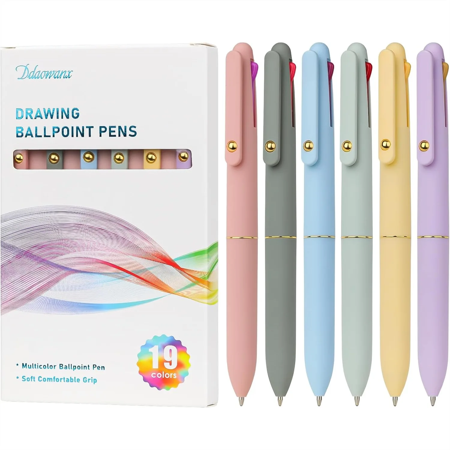 Multicolor Pens 6 Pack, 4-in-1 0.5mm Retractable Ballpoint Pen, 19 Colors Ink Pen for Nurse Work School Supplies Gifts
Multicolor Pens 6 Pack, 4-in-1 0.5mm Retractable Ballpoint Pen, 19 Colors Ink Pen for Nurse Work School Supplies Gifts
