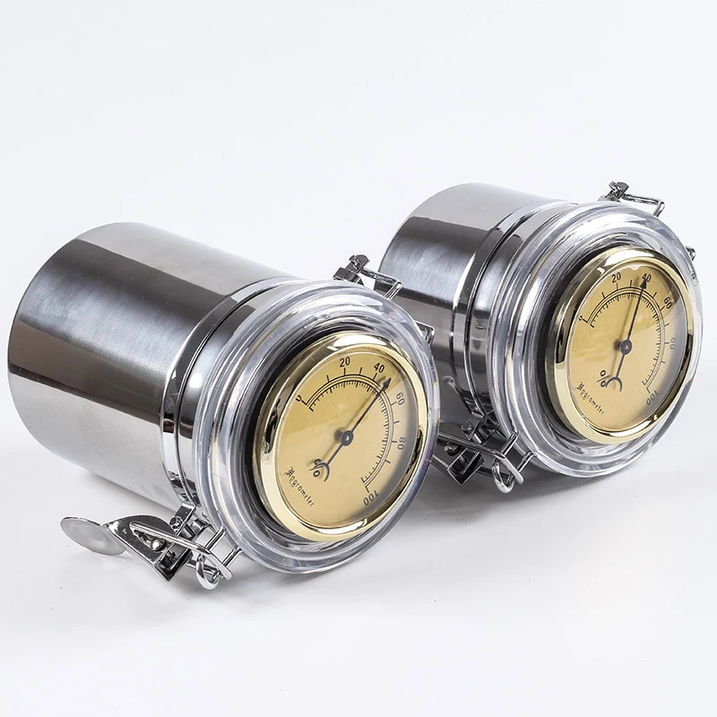 New Stainless Steel Stash Box Jar With Hygrometer Airtight Smell Proof Container With Lid Storage for Herb Tobacco
New Stainless Steel Stash Box Jar With Hygrometer Airtight Smell Proof Container With Lid Storage for Herb Tobacco