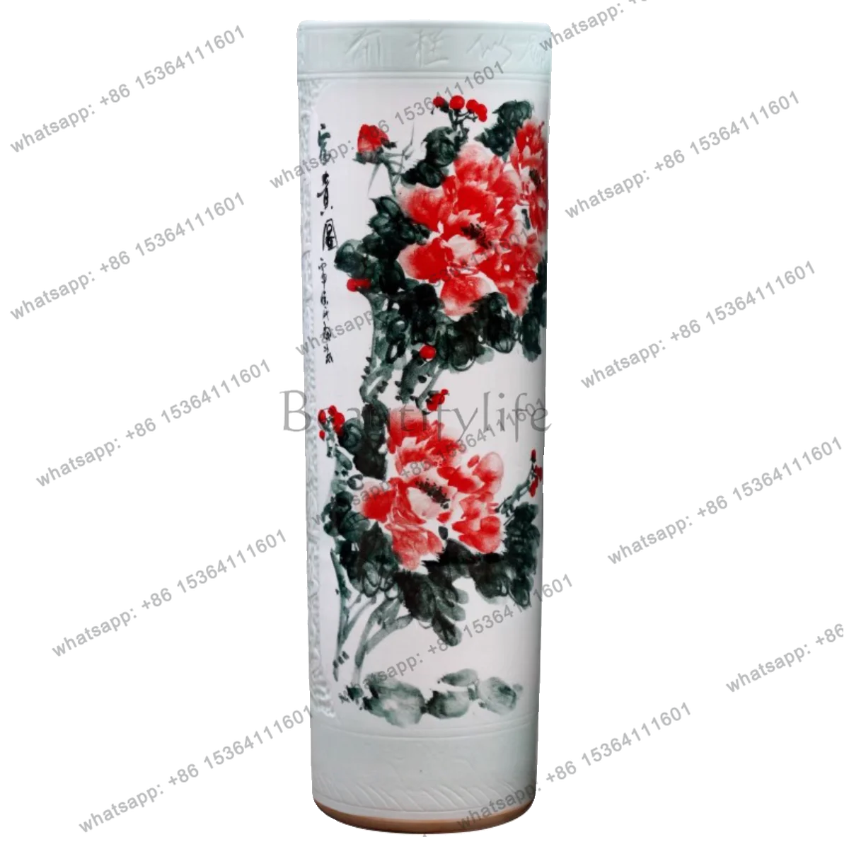 Jingdezhen ceramics hand-painted floor-to-ceiling large vase carving ornament
Jingdezhen ceramics hand-painted floor-to-ceiling large vase carving ornament