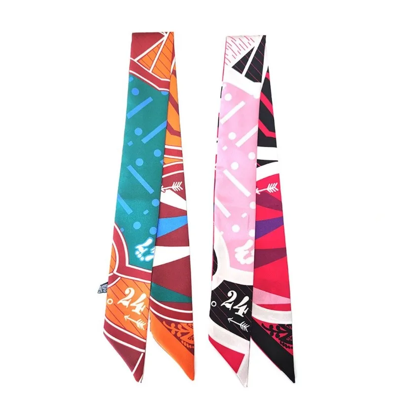 Всесезонный 24-дюймовый саржевый шарф с цифровым принтом, женский шарф с ручками для сумки, подарок, универсальный галстук, модный аксессуар с ремешком 
Всесезонный 24-дюймовый саржевый шарф с цифровым принтом, женский шарф с ручками для сумки, подарок, универсальный галстук, модный аксессуар с ремешком