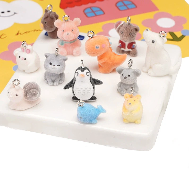 10Pcs 3D Flocking Charms Cartoon Animal Pendant for Necklace Earrings Keychain Widgets Making DIY Jewelry Accessories Wholesale
10Pcs 3D Flocking Charms Cartoon Animal Pendant for Necklace Earrings Keychain Widgets Making DIY Jewelry Accessories Wholesale