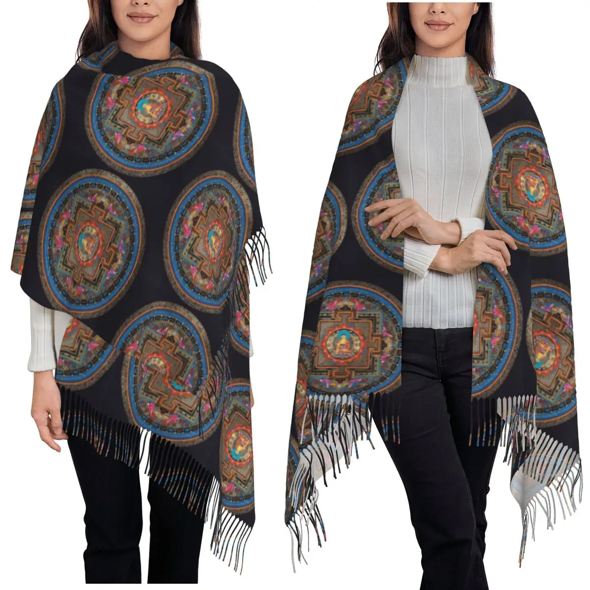 India Mandala Zen Buddha Scarf Tassel Scarves for Women Soft Warm Shawls and Wraps Long Fall Winter Shawl Wrap
India Mandala Zen Buddha Scarf Tassel Scarves for Women Soft Warm Shawls and Wraps Long Fall Winter Shawl Wrap