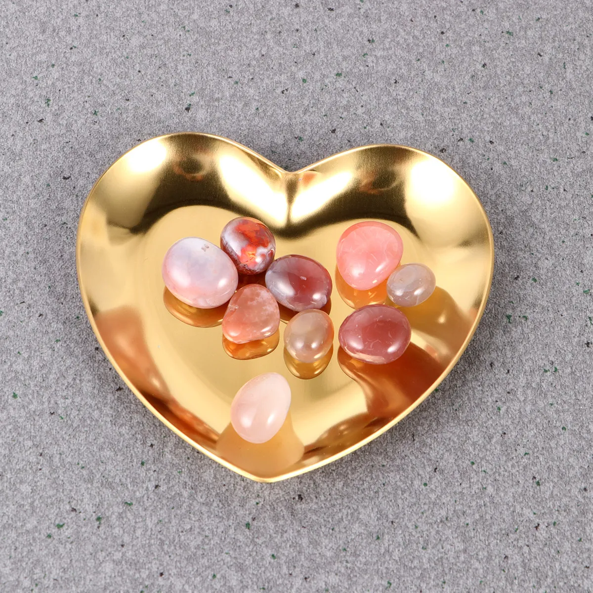 Heart Shaped Jewelry Organizer Tray Golden Stainless Steel Jewelry Dish for Rings Cosmetics Perfume Storage Gift for Women
Heart Shaped Jewelry Organizer Tray Golden Stainless Steel Jewelry Dish for Rings Cosmetics Perfume Storage Gift for Women