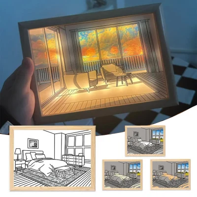 LED Decorative Light Painting Bedside Picture Style Creative Modern Simulate Sunshine Drawing Night Light Gift
LED Decorative Light Painting Bedside Picture Style Creative Modern Simulate Sunshine Drawing Night Light Gift
