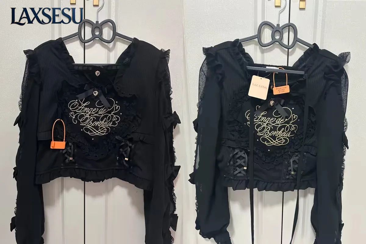 Liz Top Sweet Japanese Style Lolita Shirt Kawaii Mine Mass-produced Bow Long Sleeve Blouses for Women Princess Girl's Tops
Liz Top Sweet Japanese Style Lolita Shirt Kawaii Mine Mass-produced Bow Long Sleeve Blouses for Women Princess Girl's Tops