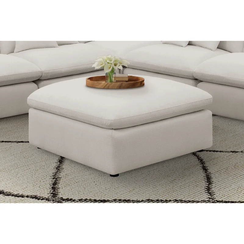 Ivory Square Ottoman with Upholstered Top
Ivory Square Ottoman with Upholstered Top