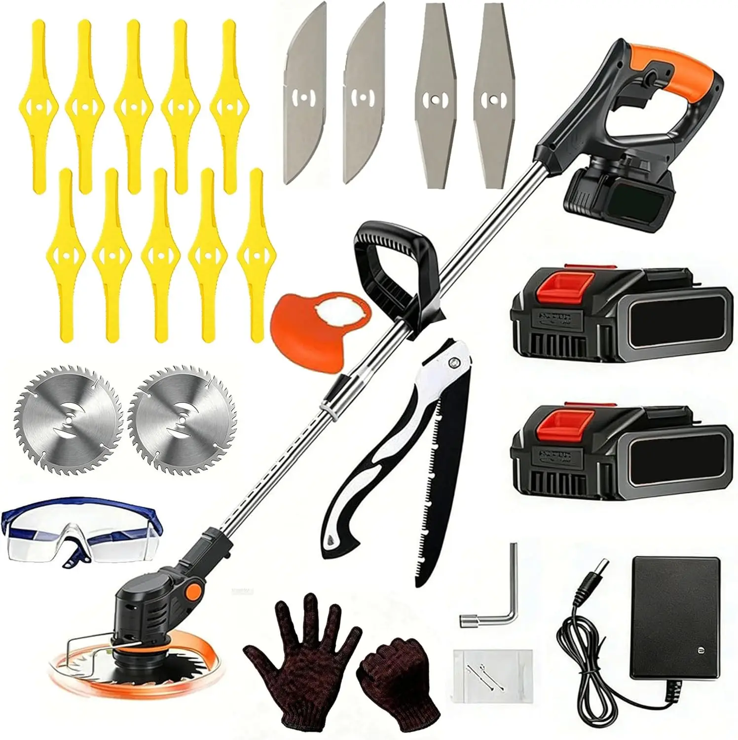 21V Cordless Weed Wacker with 2 Batteries & Charger, Electric Brush Cutter for Lawn & Garden
21V Cordless Weed Wacker with 2 Batteries & Charger, Electric Brush Cutter for Lawn & Garden