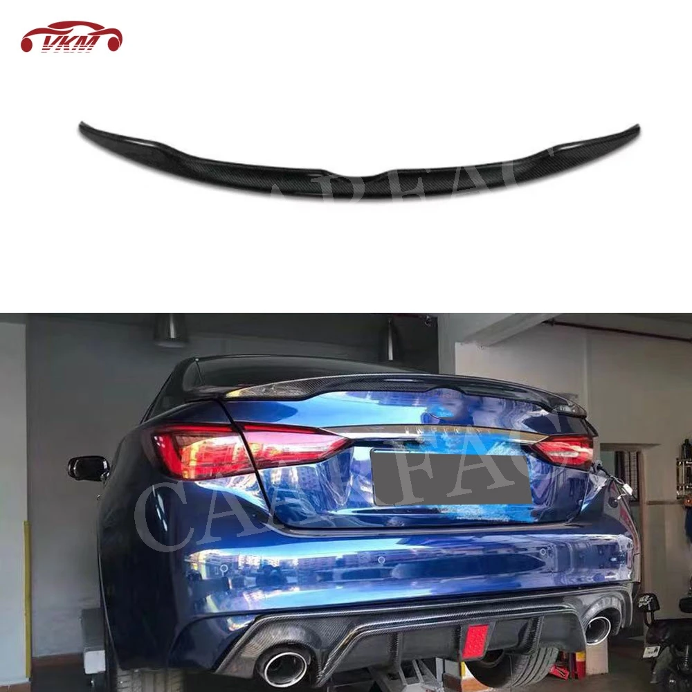 For Q50 Real Carbon fiber Rear Spoiler Trunk Wings For Infiniti Q50 Q50S 2014 - 2020 FRP Boot Trim External Decoration
For Q50 Real Carbon fiber Rear Spoiler Trunk Wings For Infiniti Q50 Q50S 2014 - 2020 FRP Boot Trim External Decoration