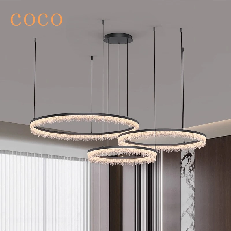 Modern Light Luxury Minimalist Glacier Water Drop Circular Living Room Pendant LED for Villa Exhibition Hall Dining Room Pendant
Modern Light Luxury Minimalist Glacier Water Drop Circular Living Room Pendant LED for Villa Exhibition Hall Dining Room Pendant