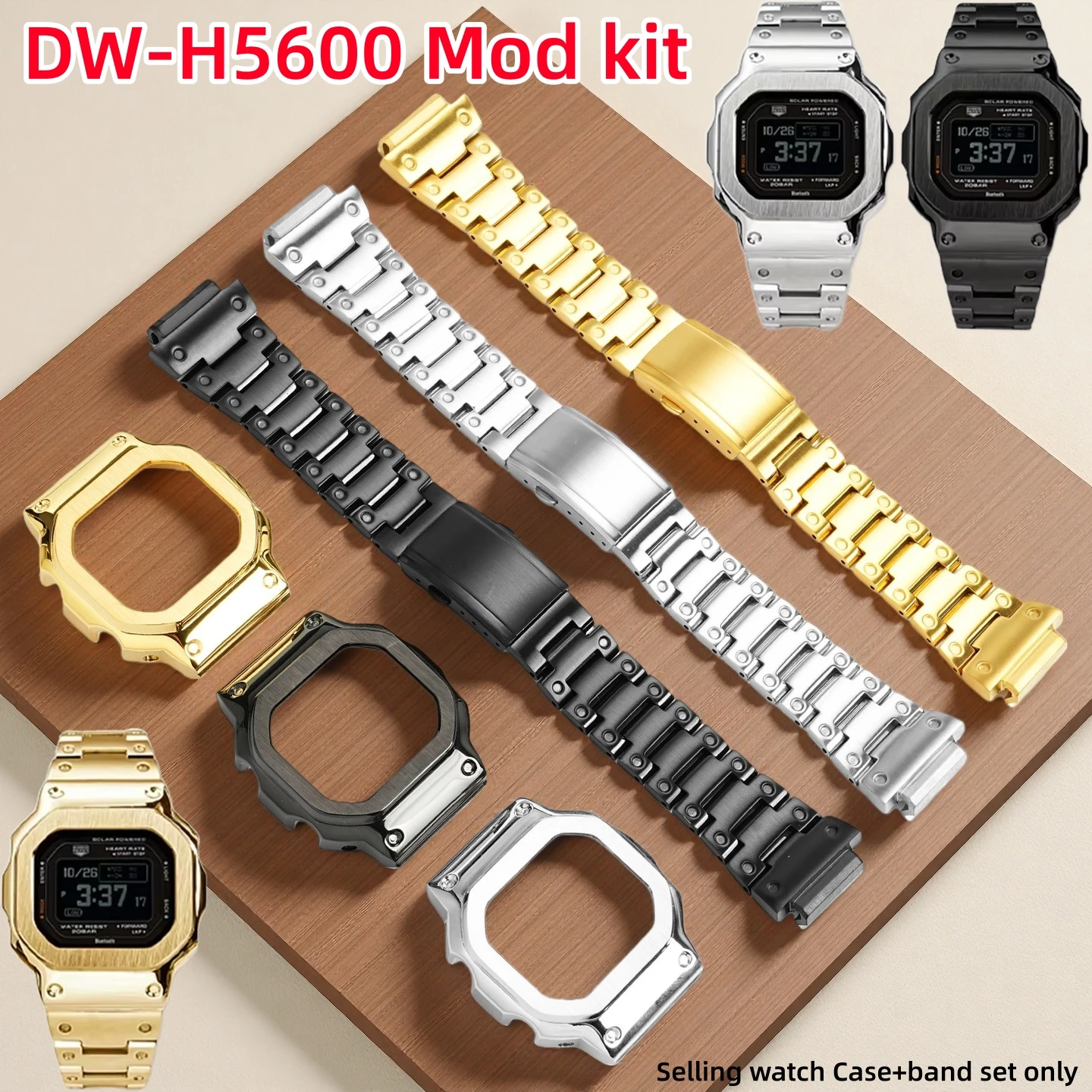 DW-H5600 Mod kit Stainless Steel Watch Strap Case For Casio 3516 DW H5600 Modified Metal Watch Bezel band Accessorie with tools
DW-H5600 Mod kit Stainless Steel Watch Strap Case For Casio 3516 DW H5600 Modified Metal Watch Bezel band Accessorie with tools