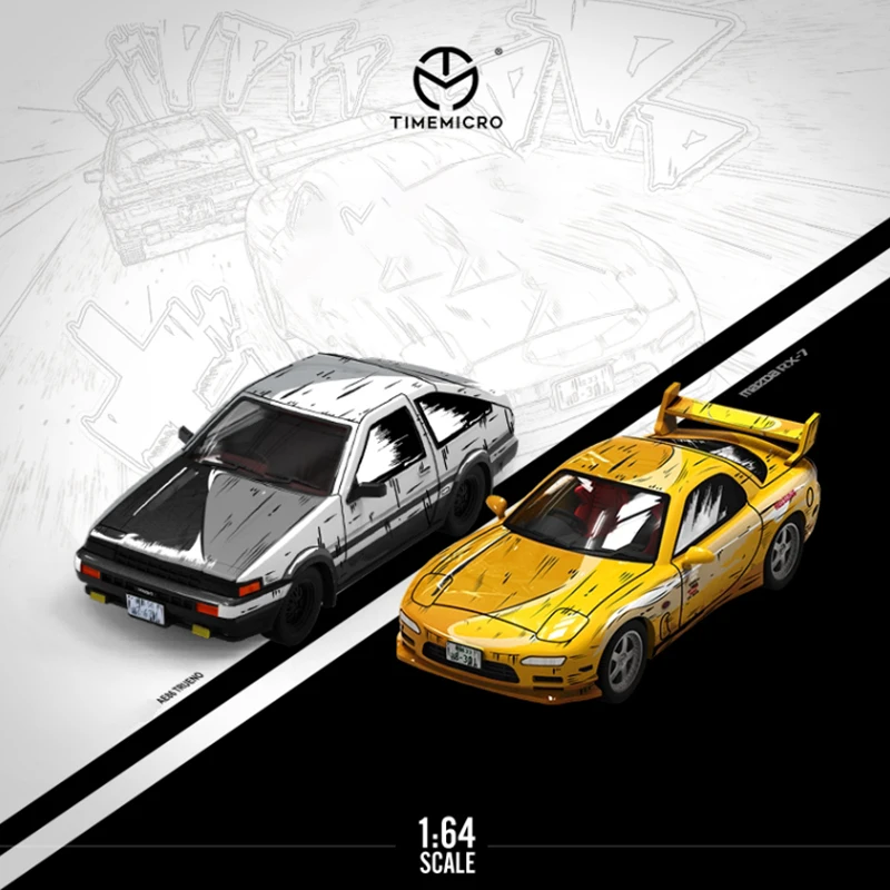 TimeMicro Diecast 1:64 Scale AE86 Black Cover & Mazda RX-7 Alloy Car Model Collection Decoration Gift Toys Static Show
TimeMicro Diecast 1:64 Scale AE86 Black Cover & Mazda RX-7 Alloy Car Model Collection Decoration Gift Toys Static Show