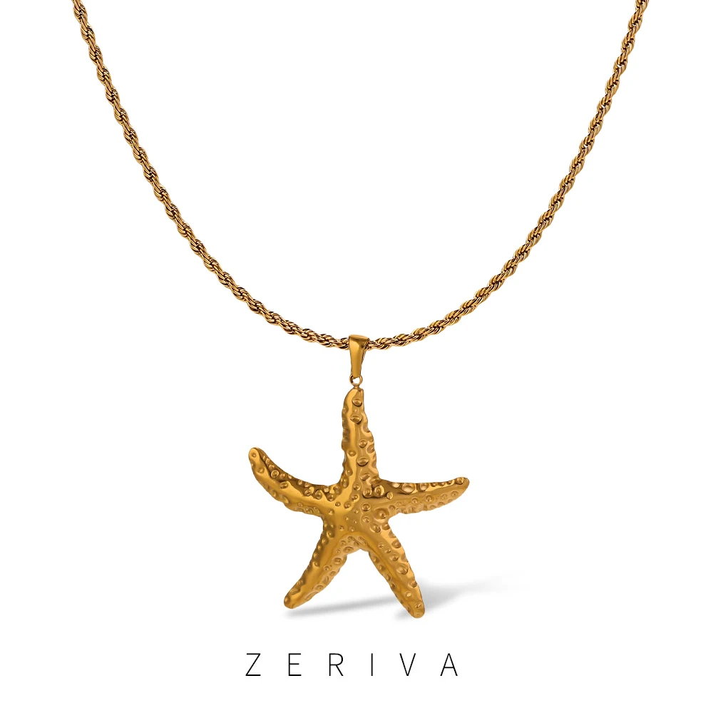 ZERIVA Starfish Pendant Necklaces for Women Men Bohemian Stainless Steel Trendy Chain Choker Beach Party Jewelry Summer Gift
ZERIVA Starfish Pendant Necklaces for Women Men Bohemian Stainless Steel Trendy Chain Choker Beach Party Jewelry Summer Gift