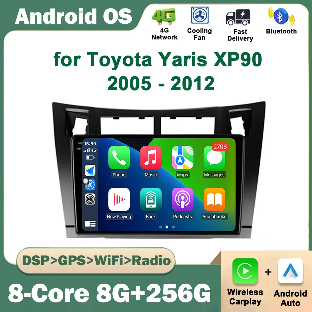 for Toyota Yaris XP90 2005 - 2012 Bluetooth GPS Navi Android Auto Car Radio Multimedia Player WiFi Touch Screen Wireless Carplay
for Toyota Yaris XP90 2005 - 2012 Bluetooth GPS Navi Android Auto Car Radio Multimedia Player WiFi Touch Screen Wireless Carplay