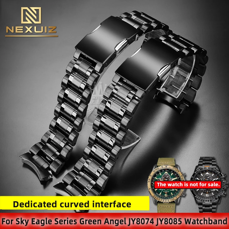 22mm Curved Precision Steel Watch with Accessories For Citizen Green Angel JY8074 JY8085 Steel Watchband Waterproof Belt for Men
22mm Curved Precision Steel Watch with Accessories For Citizen Green Angel JY8074 JY8085 Steel Watchband Waterproof Belt for Men