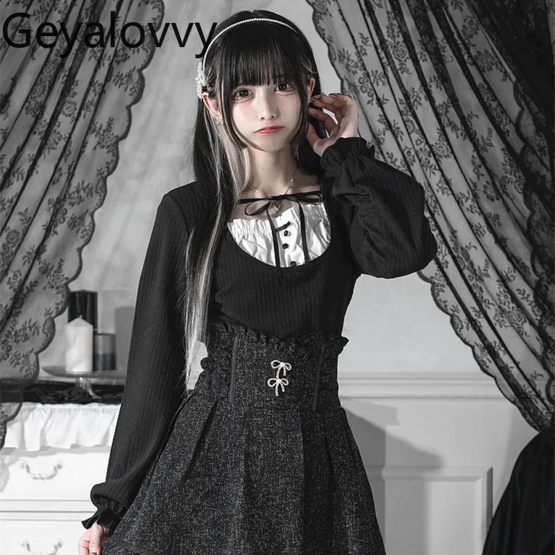 Japanese Maid Style Tie Color Block Long Sleeve Knitted Sweater Top Mass-Produced Sweet Girl Versatile Square Neck Tie Pullover
Japanese Maid Style Tie Color Block Long Sleeve Knitted Sweater Top Mass-Produced Sweet Girl Versatile Square Neck Tie Pullover