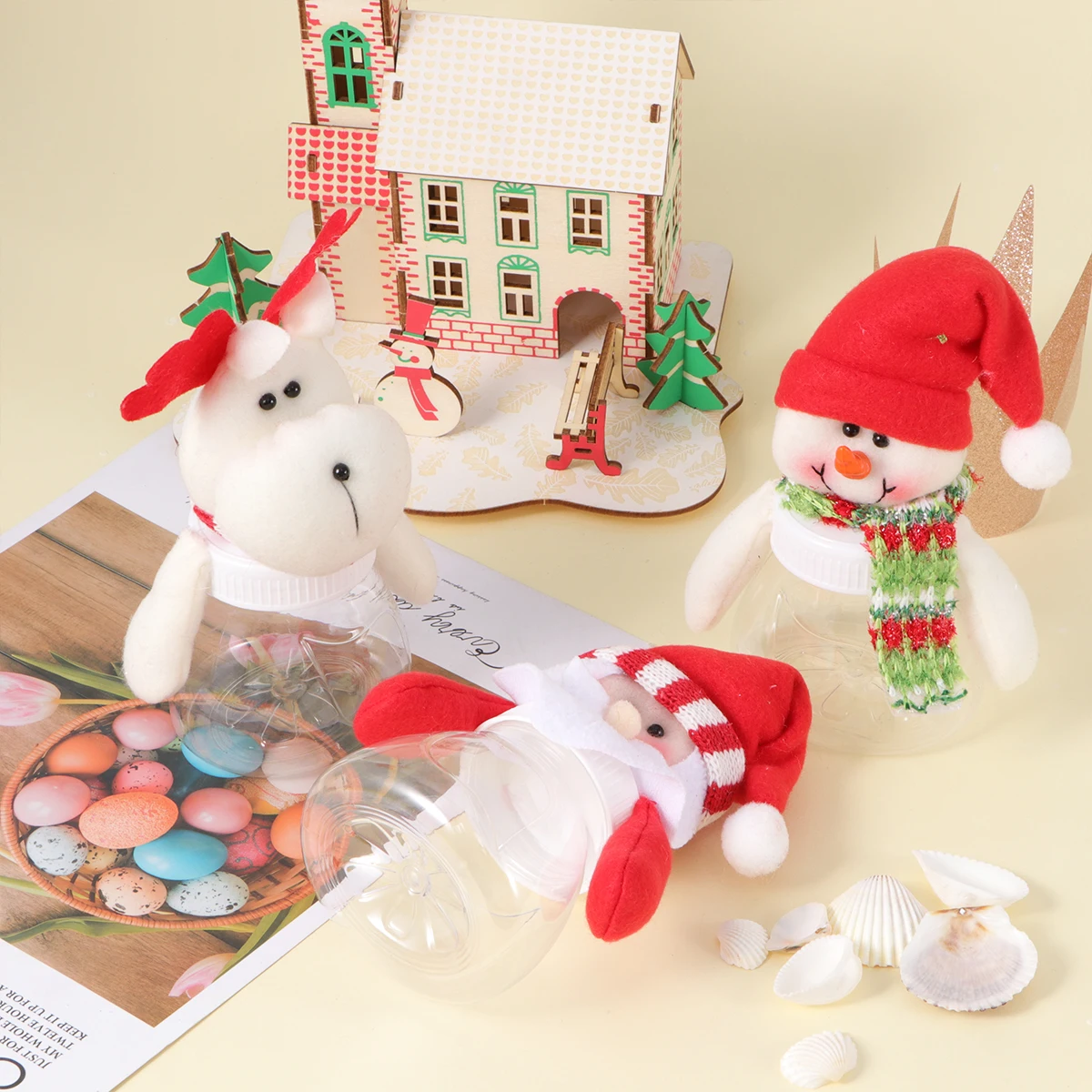 3pcs Christmas Candy Box Plastic Storage Jars Cookies Chocolate Party Decoration Santa Snowman Elk Clear Durable Jar Gift 
3pcs Christmas Candy Box Plastic Storage Jars Cookies Chocolate Party Decoration Santa Snowman Elk Clear Durable Jar Gift