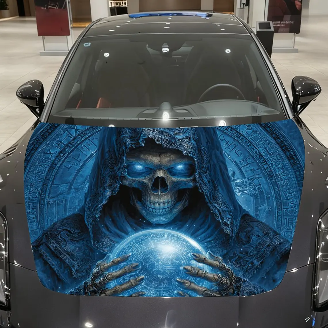 Blue Eyed Crystal Ball Skeleton Car Hood Stickers, Fashion Modified Car Decorative Film Paper, Self-adhesive Wear-resistant Stic
Blue Eyed Crystal Ball Skeleton Car Hood Stickers, Fashion Modified Car Decorative Film Paper, Self-adhesive Wear-resistant Stic