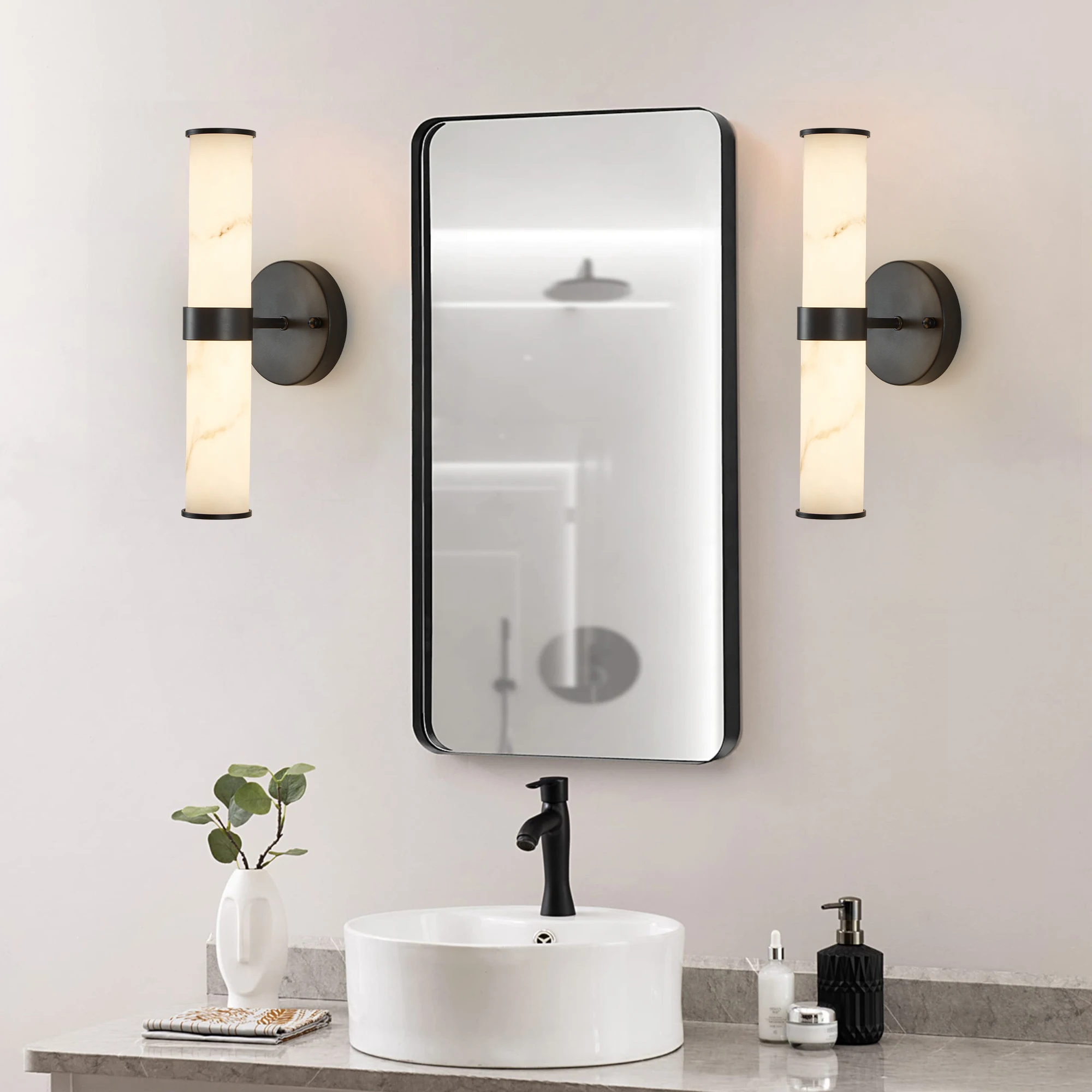FAISHILAN Resin Imitation Marble Texture Wall Light with Black/Chrome/ Golden Frame,Set of 2,Elegant Lighting Fixtures (Indoor)
FAISHILAN Resin Imitation Marble Texture Wall Light with Black/Chrome/ Golden Frame,Set of 2,Elegant Lighting Fixtures (Indoor)