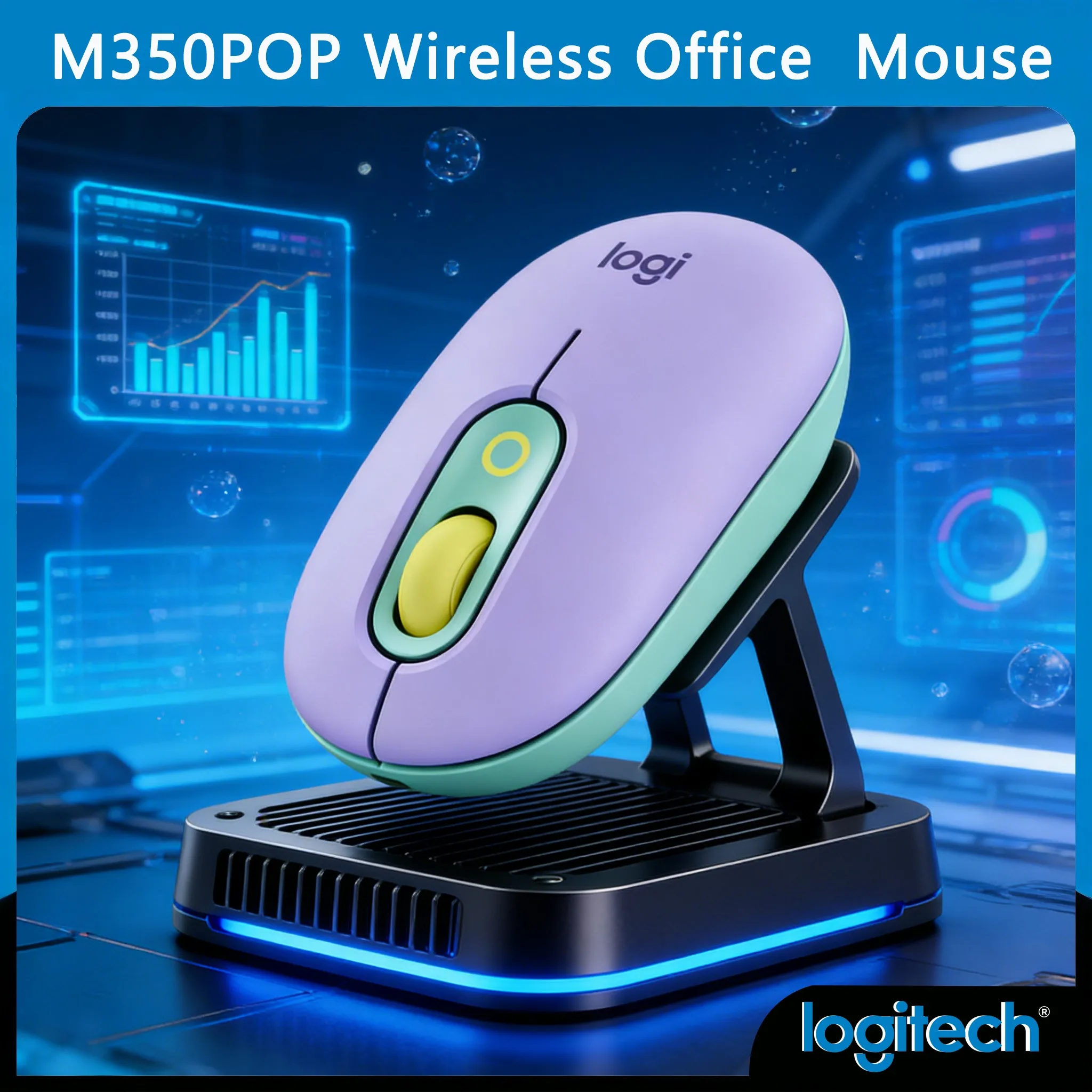 Logitech M305POP Wireless Mouse Easy-Switch for 3 Devices Connection